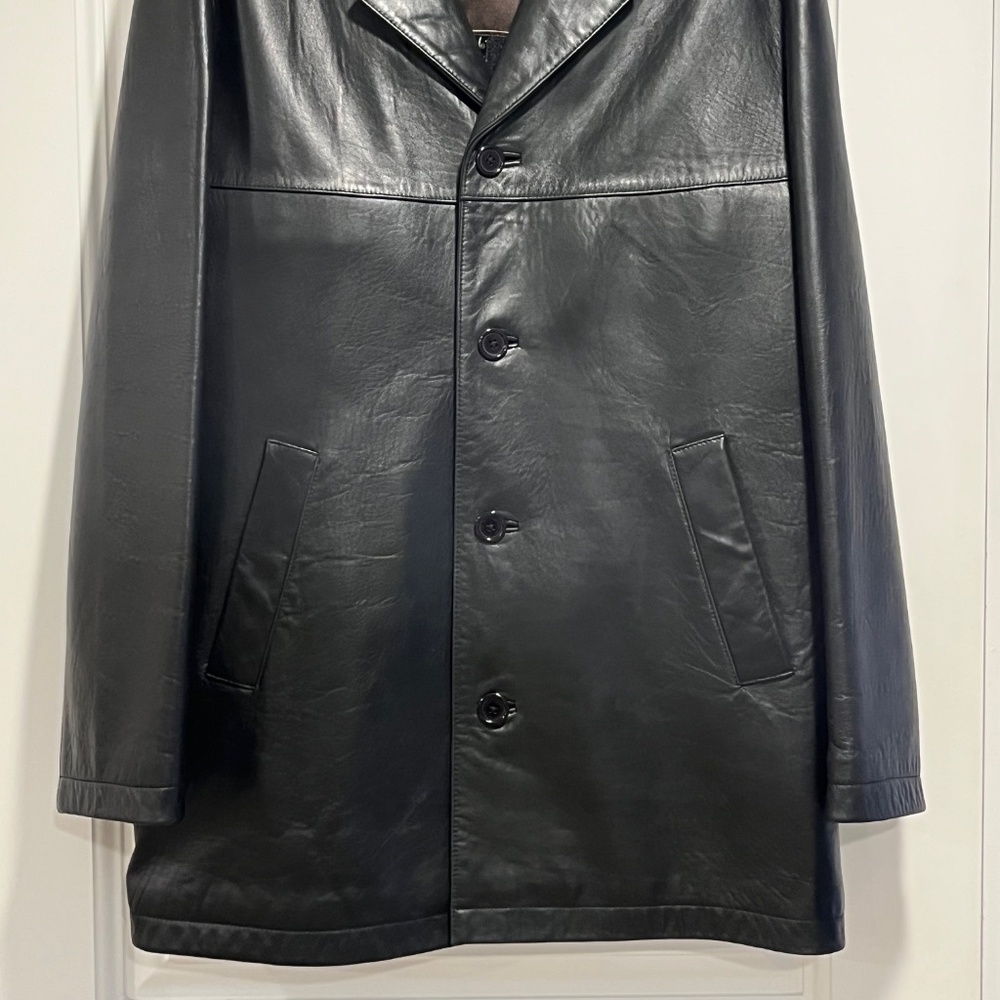 COACH Leather Car Coat - Picture 5 of 5